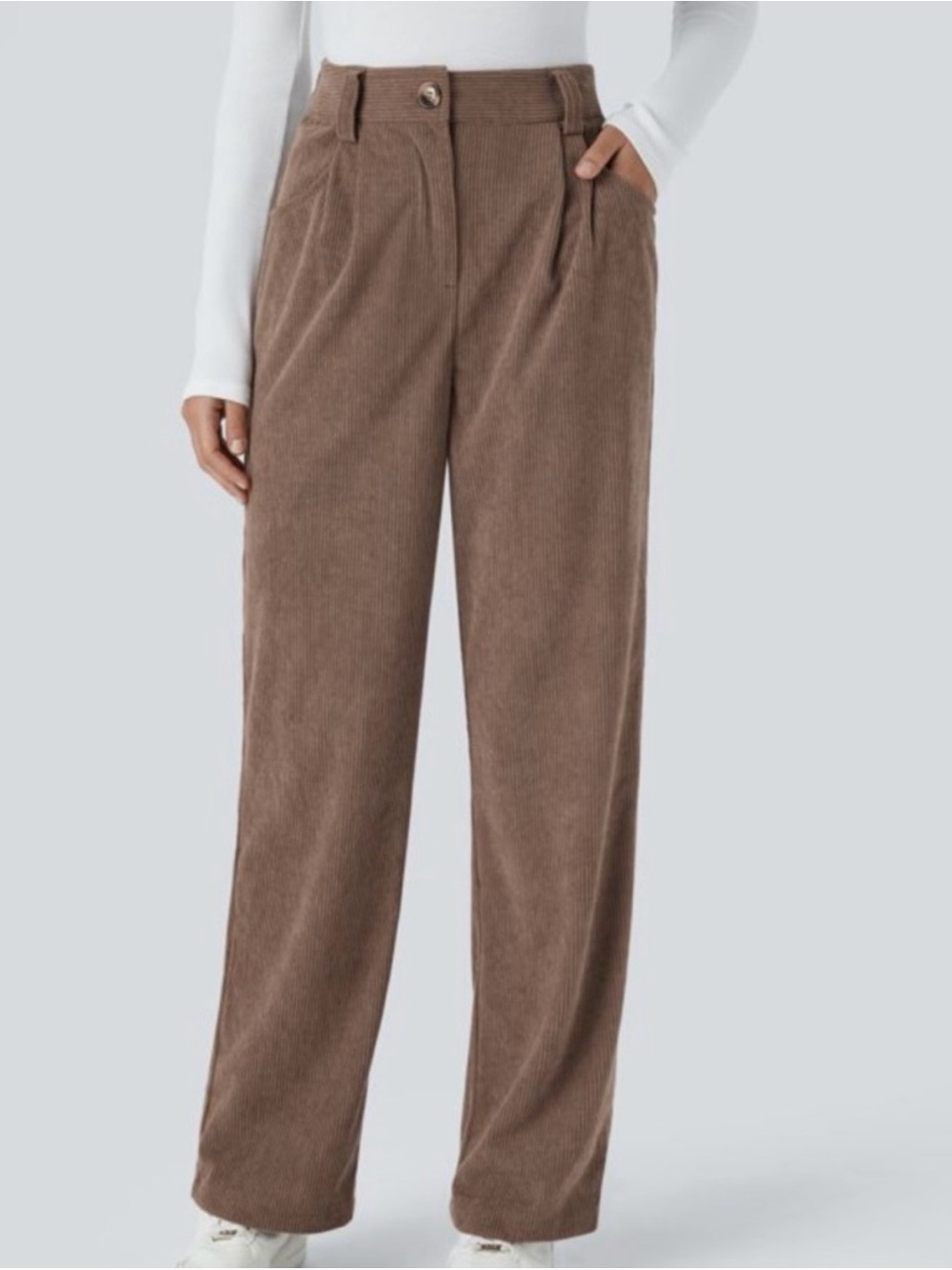 HALARA Brown Corduroy Trousers